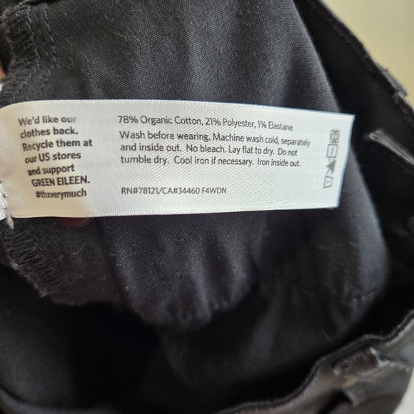 Eileen Fisher Wax Coated Jeans Organic Cotton - Picture 12 of 15